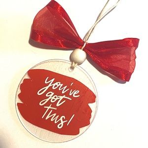 Cute “ You’ve Got This” Red with Bow Car Truck Rearview Mirror Car Charm